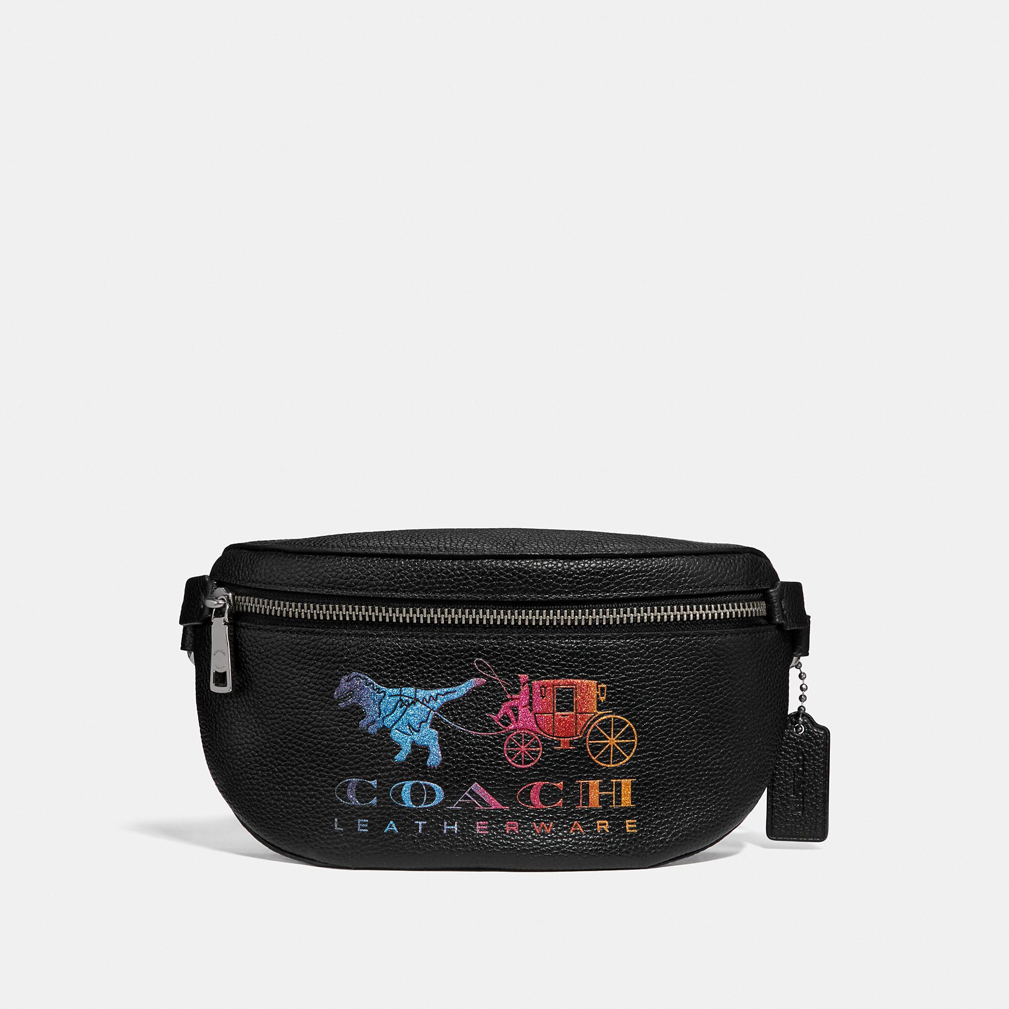 coach black fanny pack