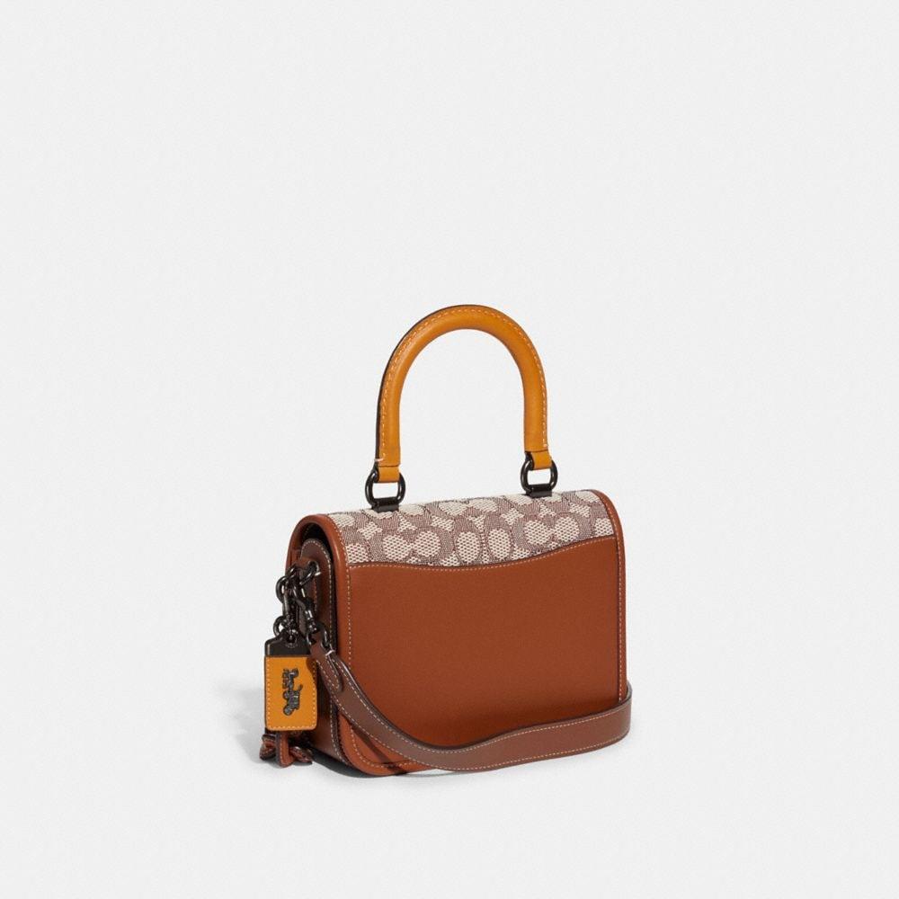COACH Rogue Top Handle In Signature Textile Jacquard With Varsity Patches  in Brown | Lyst