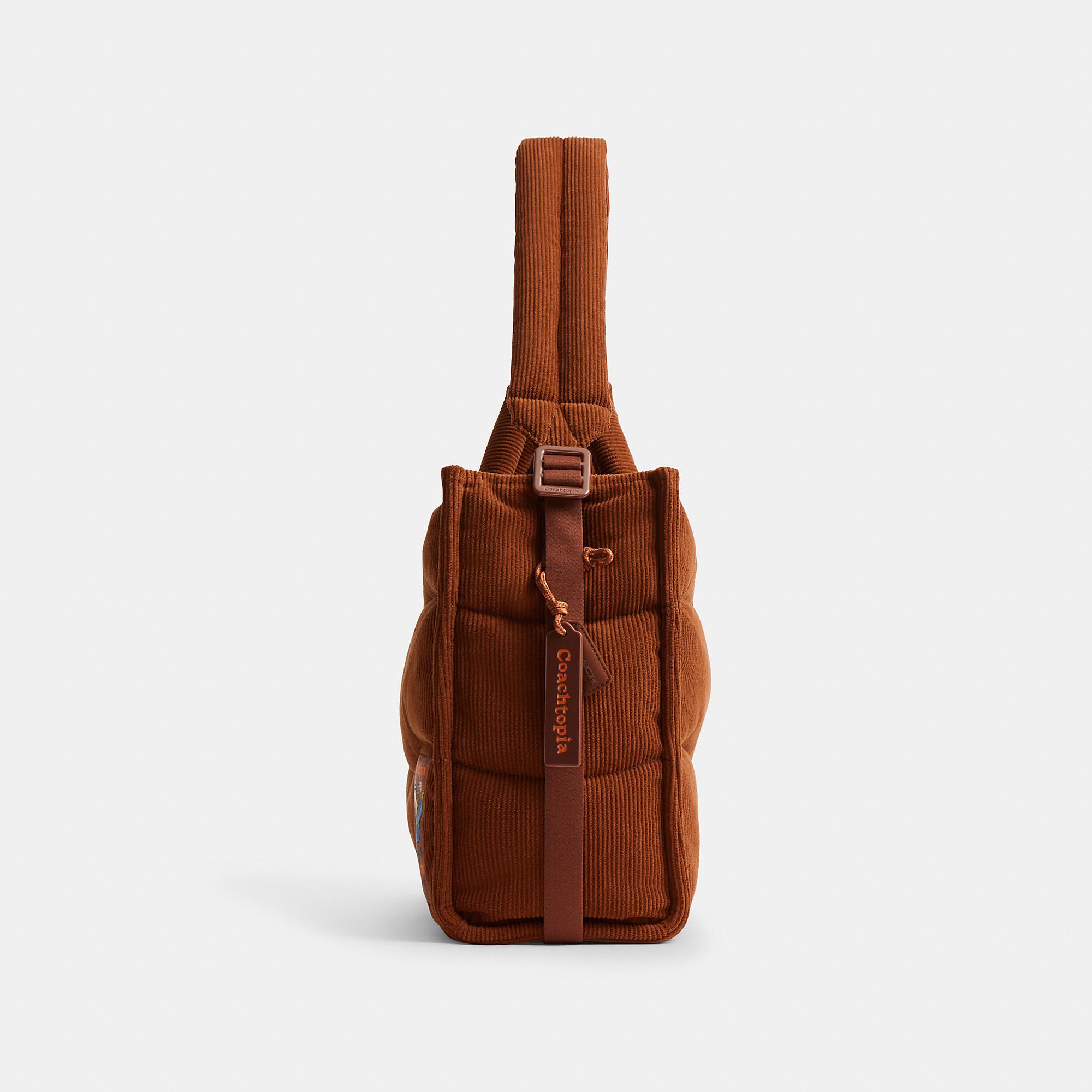 Coachtopia Loop Tote With Wavy Quilting in Brown | Lyst