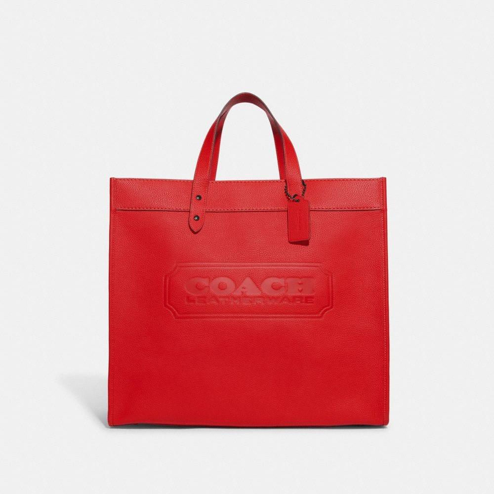 COACH Field Tote 40 With Badge in Red for Men Lyst