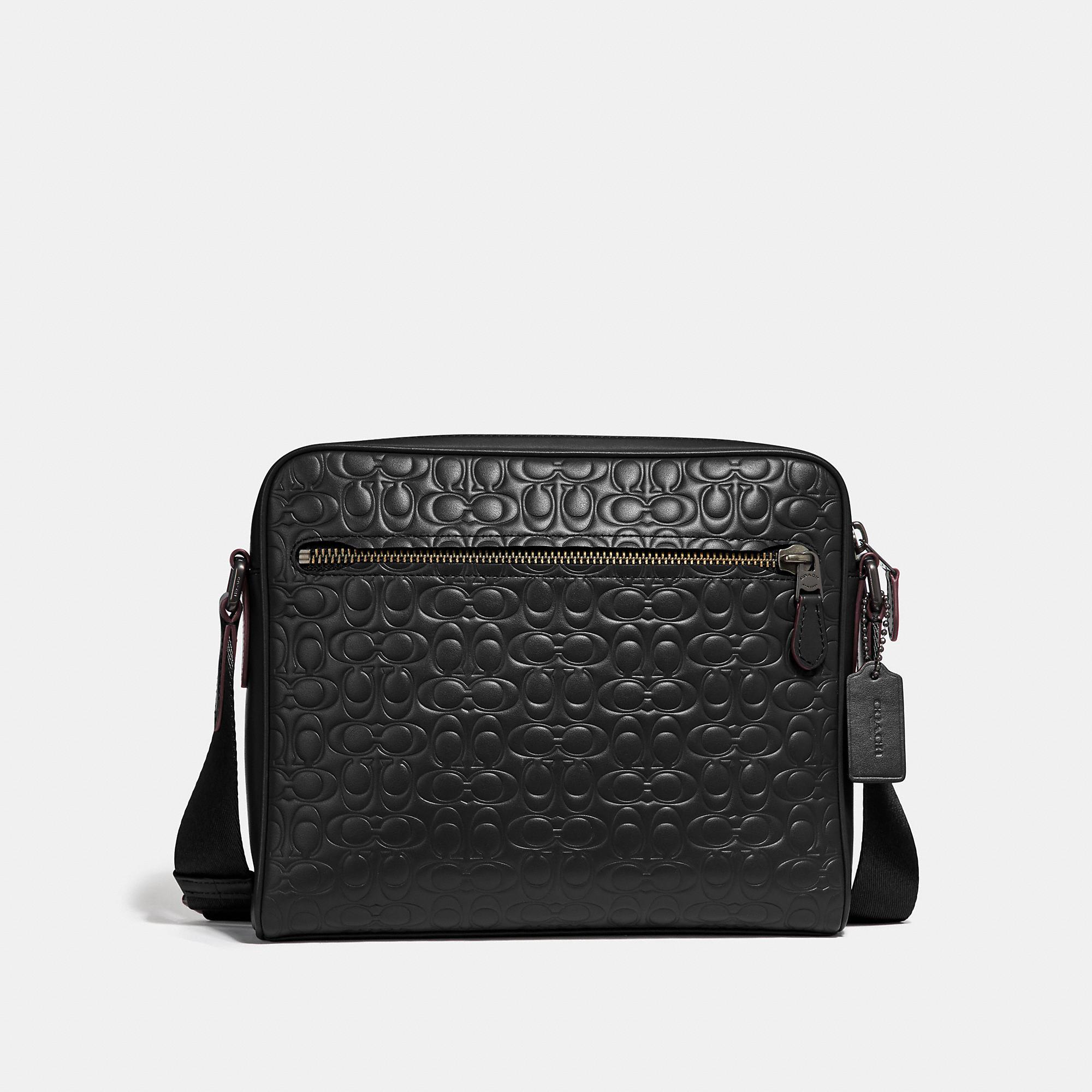 metropolitan flight bag in signature leather