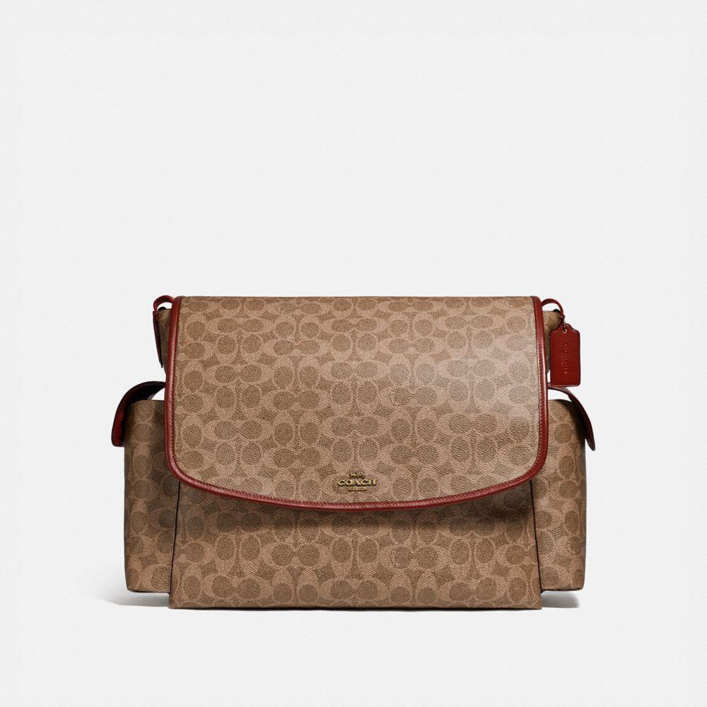 COACH Baby Messenger Bag In Signature Canvas in Brown | Lyst
