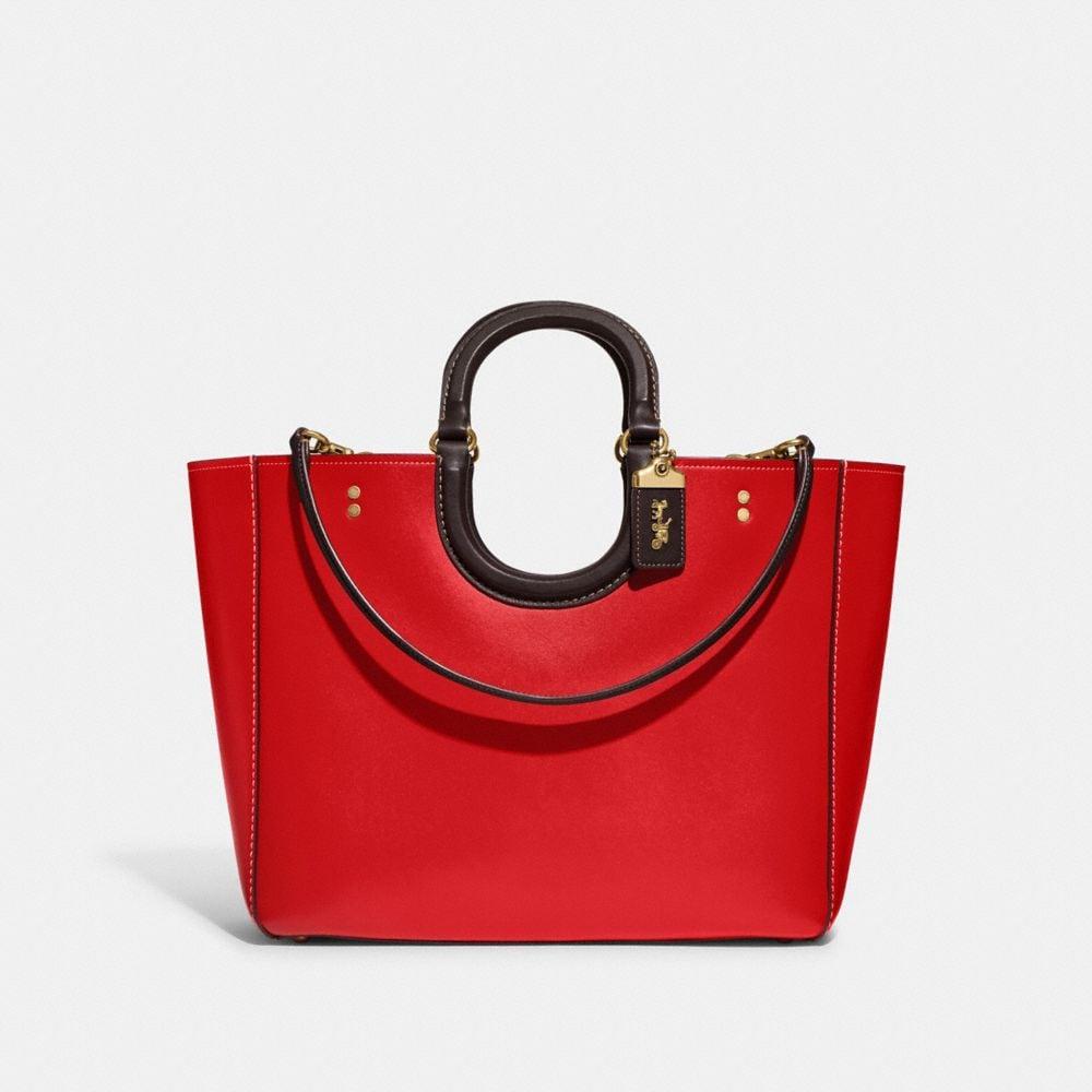 COACH Rae Tote In Colorblock in Red | Lyst
