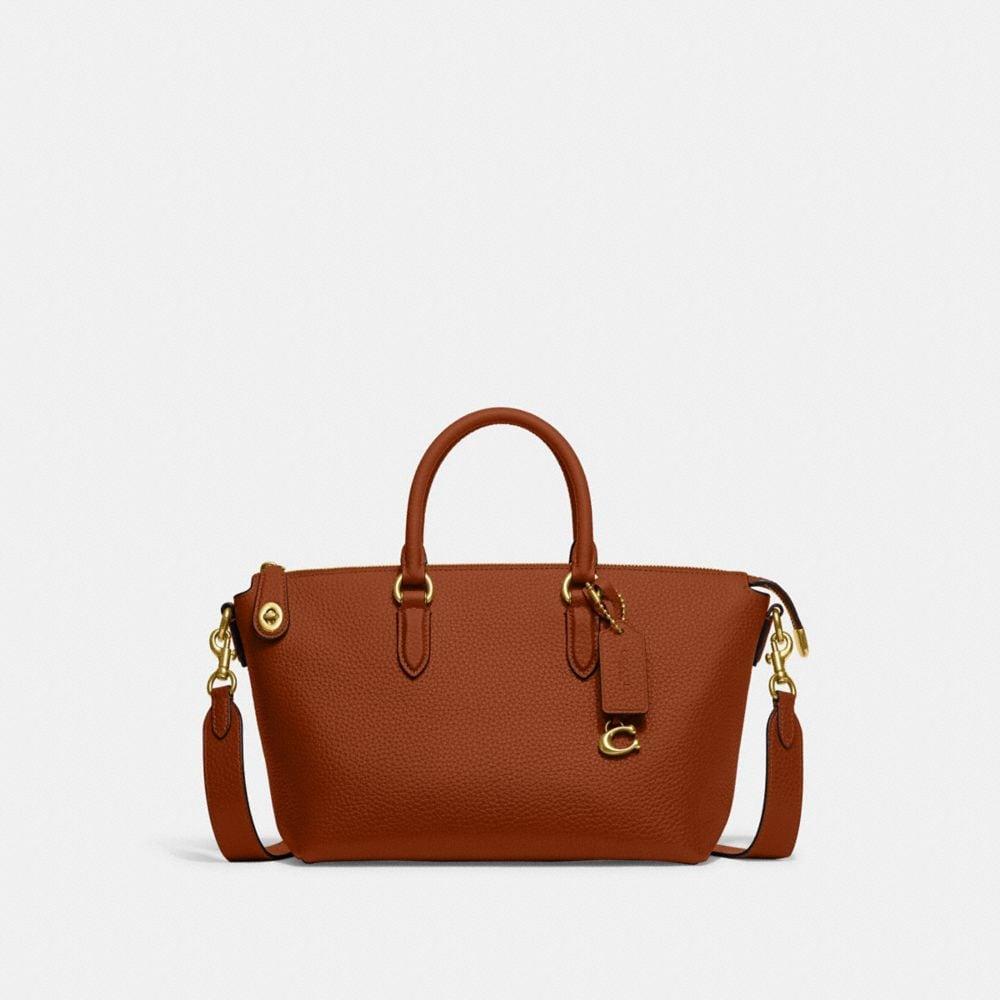 COACH Cara Satchel in Brown Lyst