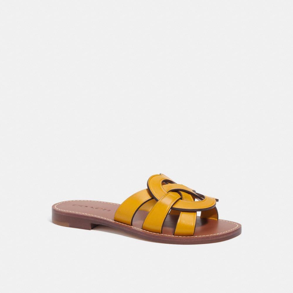 COACH Issa Sandal in Yellow Lyst
