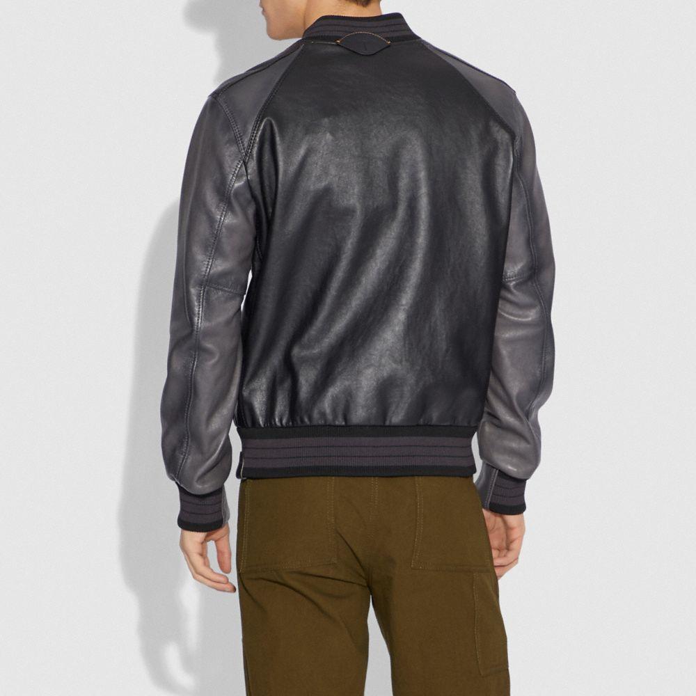 coach leather varsity jacket