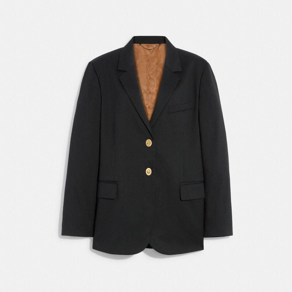 COACH Relaxed Blazer With Signature Lining in Black Lyst