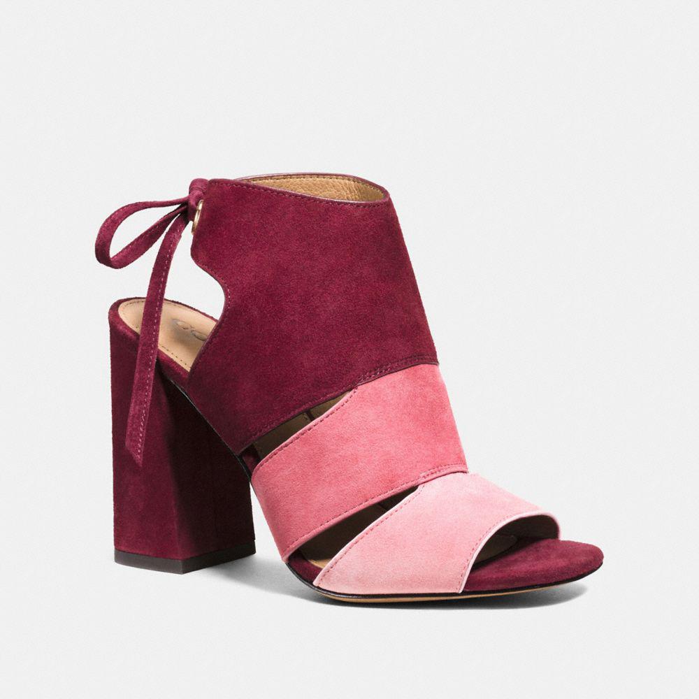 burgundy color sandals