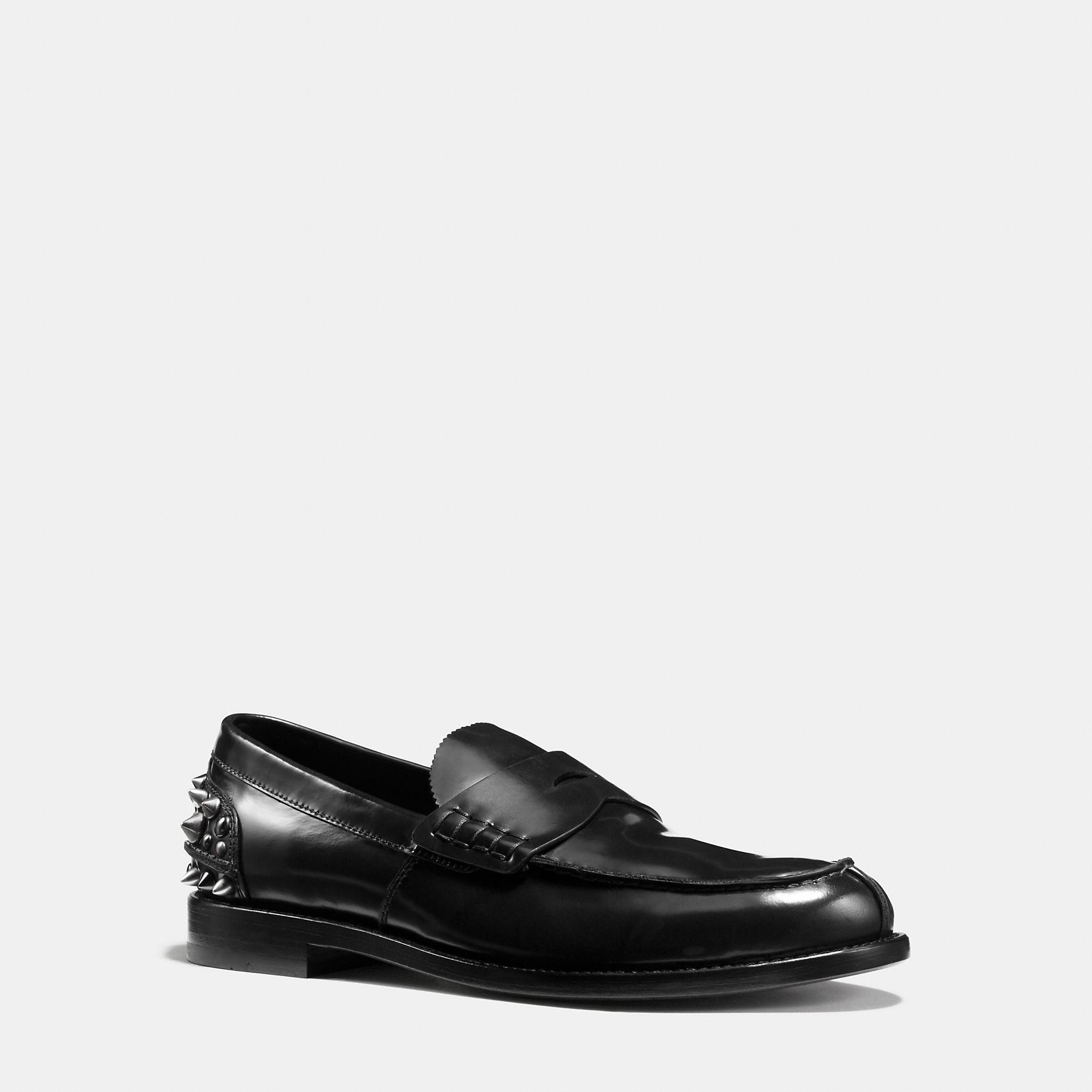 studded loafers coach studded loafer in black for lyst studded loafers coach studded loafer in black for lyst