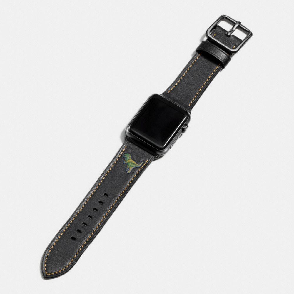 COACH Apple Watch® Rexy Leather Watch Strap in Black Lyst
