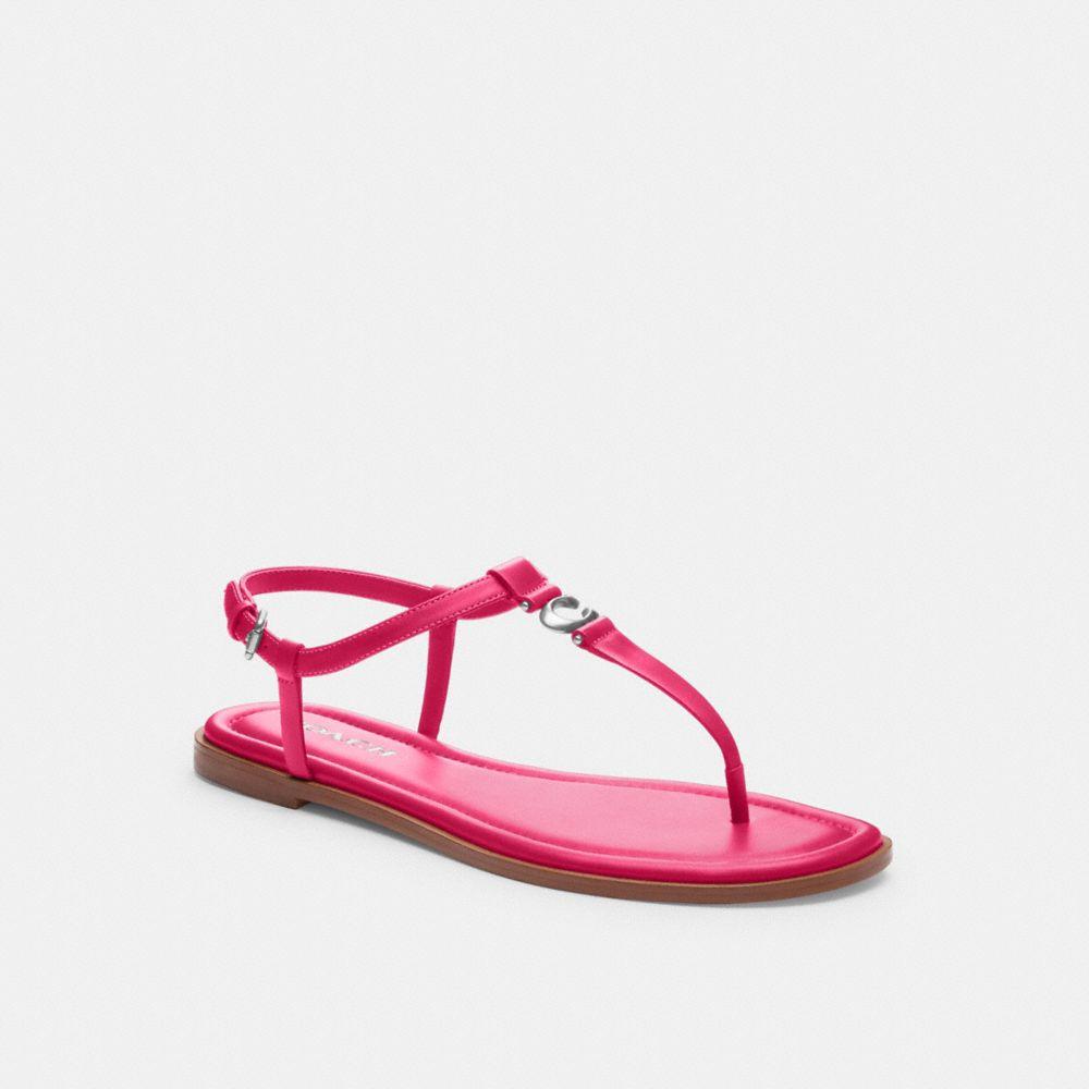 Coach Shoes | Coach Franki Flip Flop Leather Violet Pink Slip On Platform Thong  Sandals 9 | Color: Pink | Size: 9