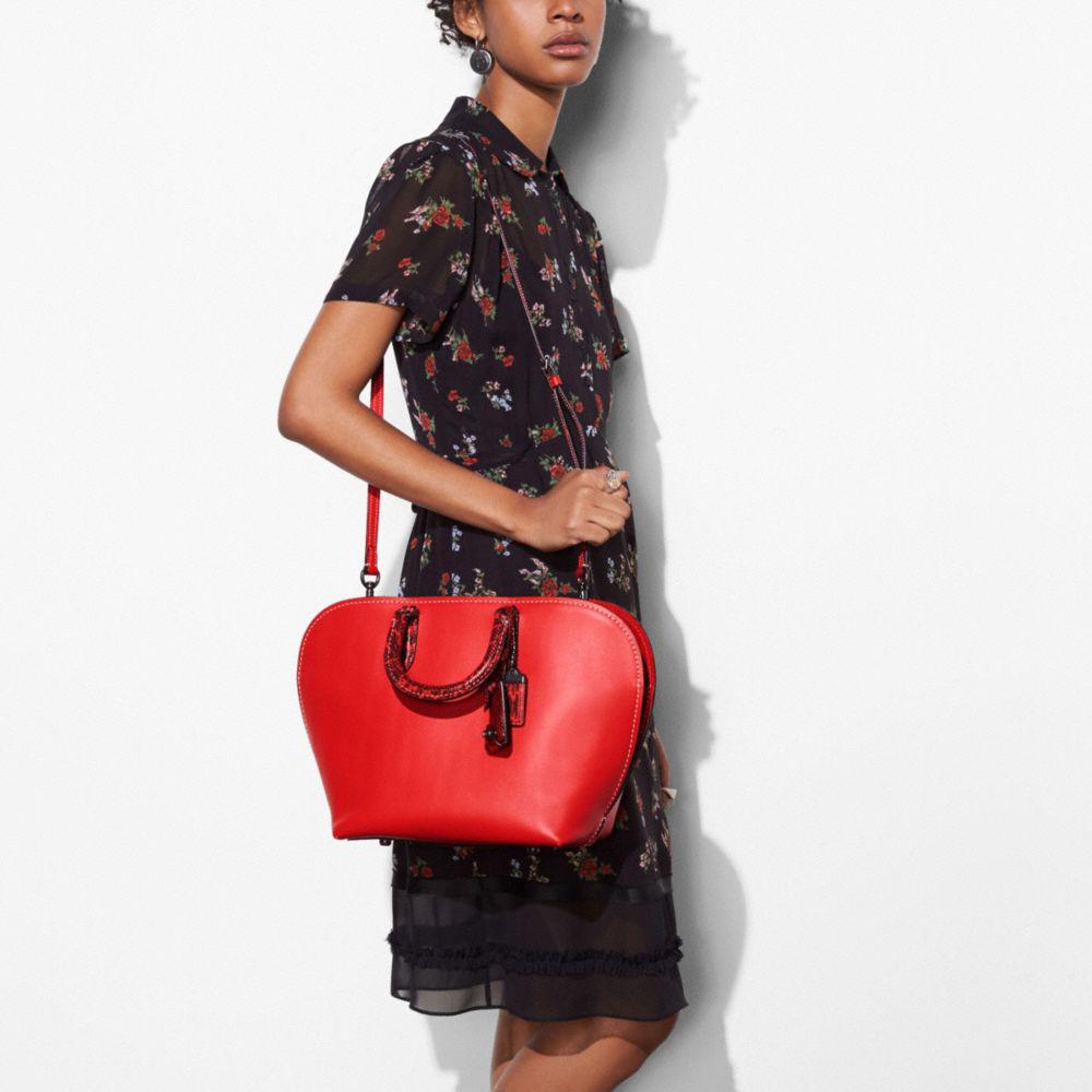 Dakotah satchel with colorblock snakeskin detail best sale