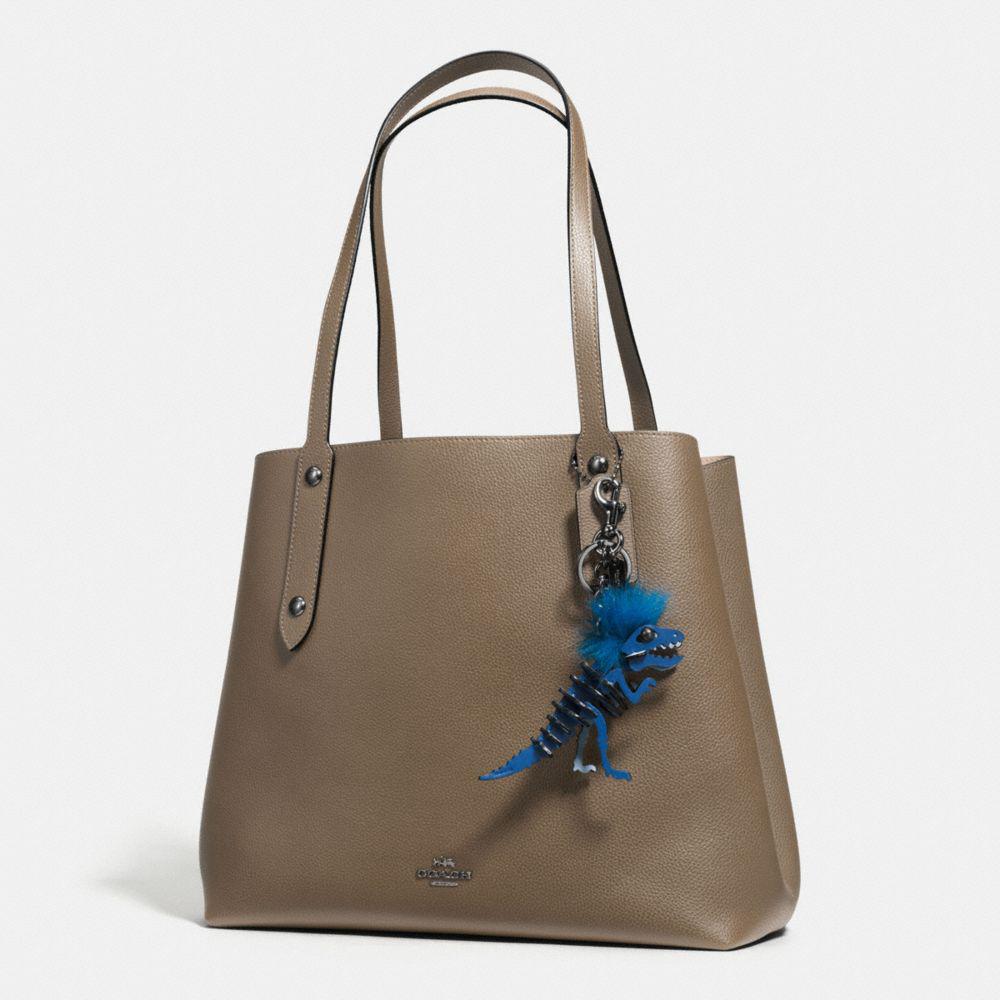 COACH Leather Small Mohawk Rexy Bag Charm in Black Copper/Denim Cornflower (Blue) - Lyst
