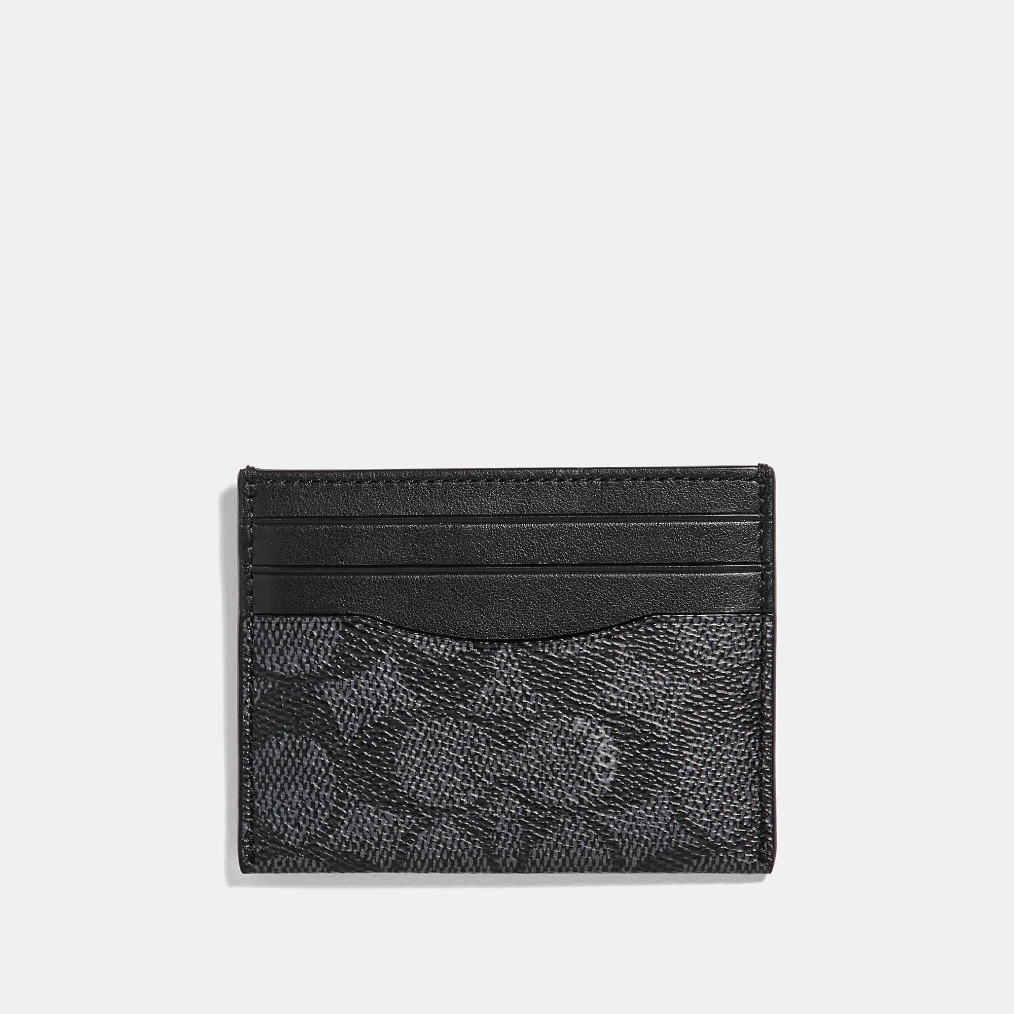 Lyst Coach Card Case In Signature Canvas in Gray for Men