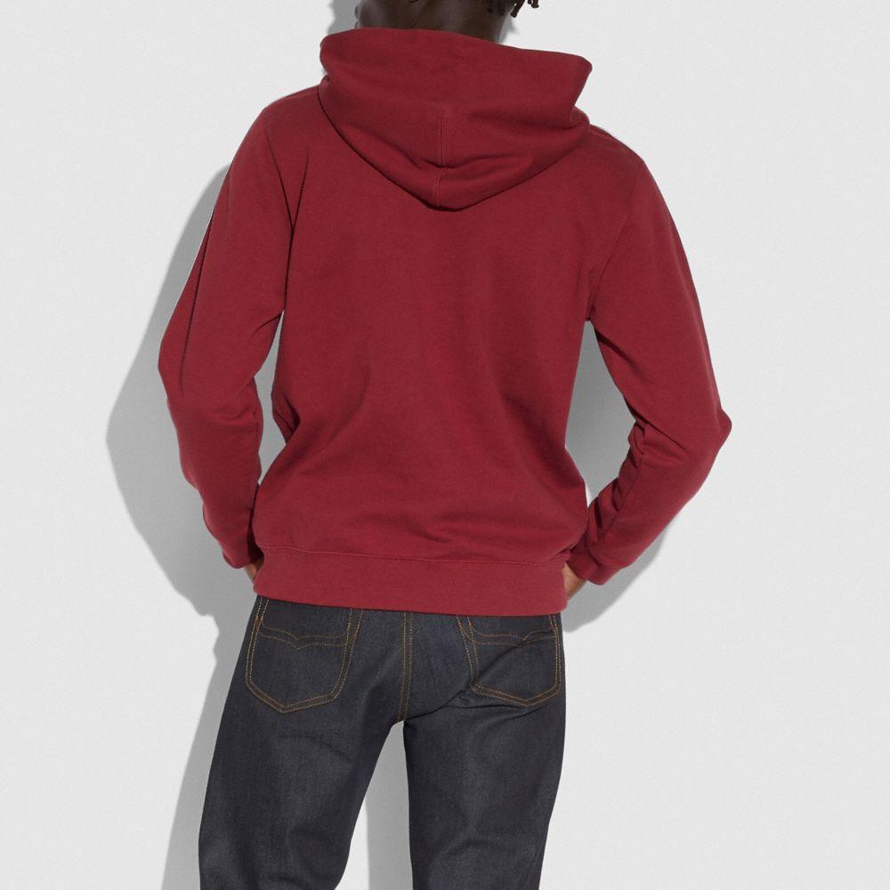 COACH Cotton Horse And Carriage Tape Hoodie in Red for Men - Lyst