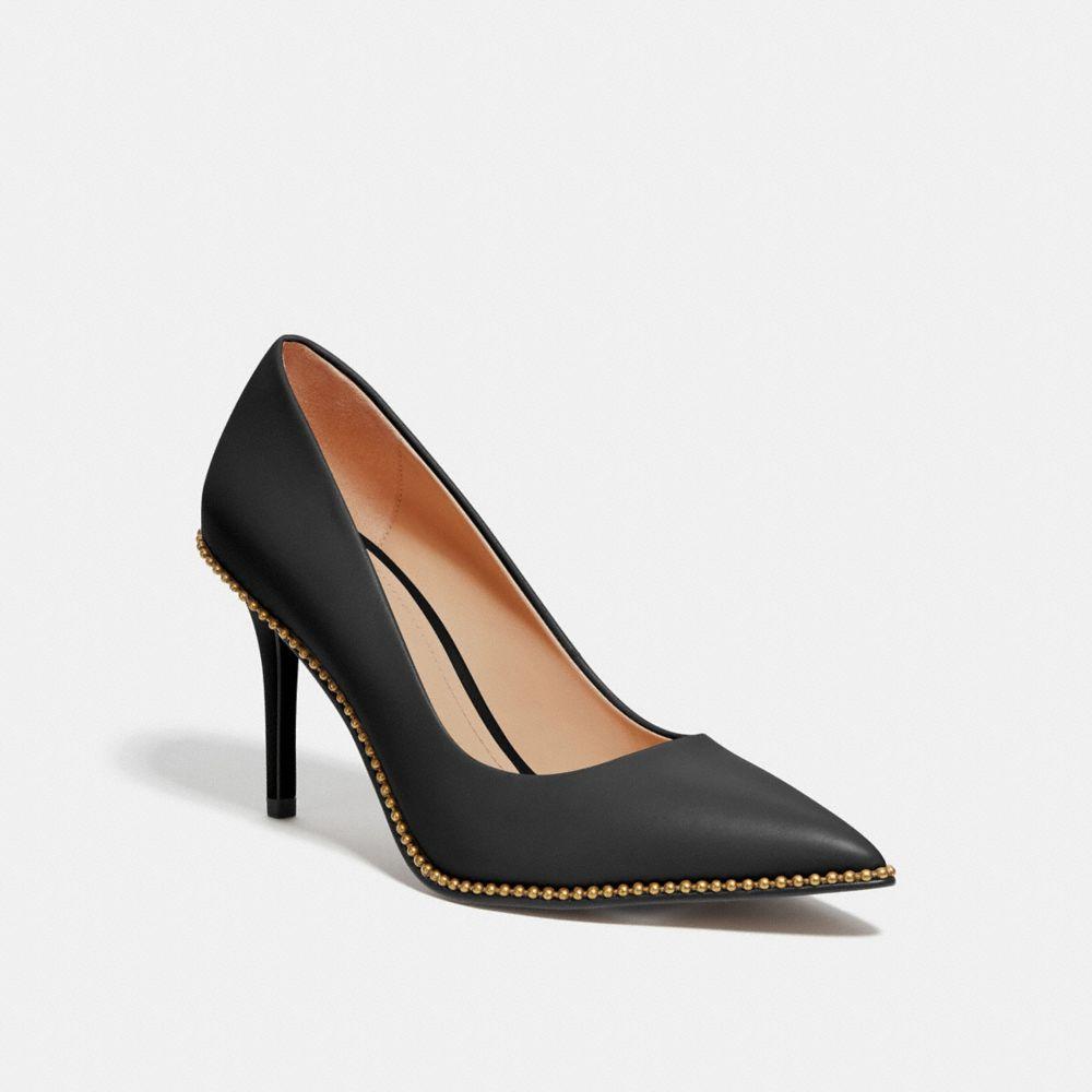 coach black pumps