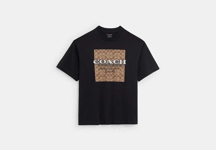 【CPGN STUDIO】New York City Short Sleeve T-shirt COACH Coach New York Signature Tshirt in Black for Men | Lyst
