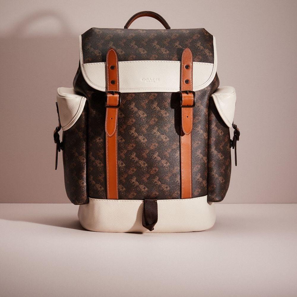 COACH Restored Hitch Backpack With Horse And Carriage Print in Brown