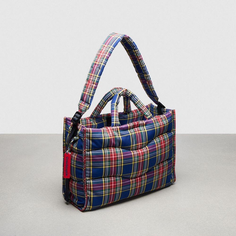 や*ほ様 Coachtopia Loop Wavy Tote チェック　大　ルー COACH Topia Loop Tote With Plaid Quilting in Blue | Lyst
