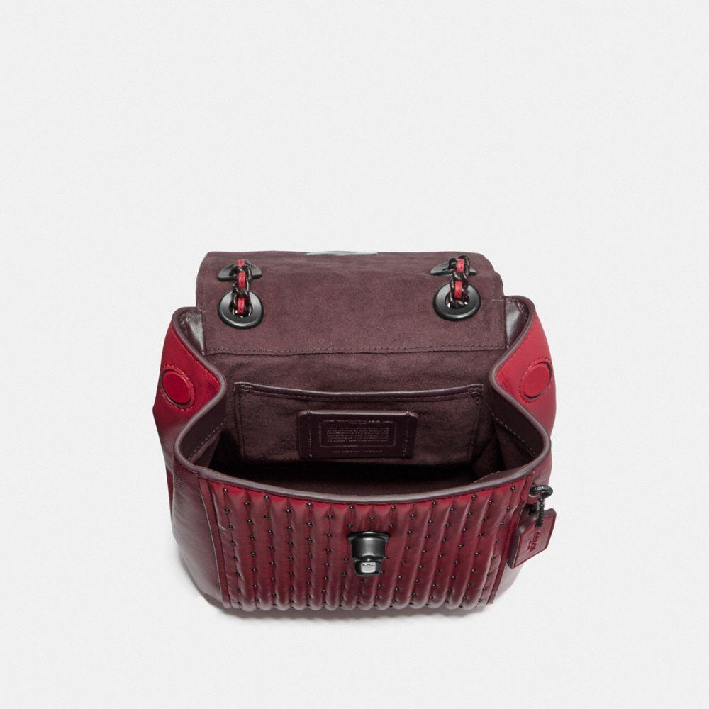 COACH Parker Convertible Backpack 16 With Quilting And Rivets in Red | Lyst