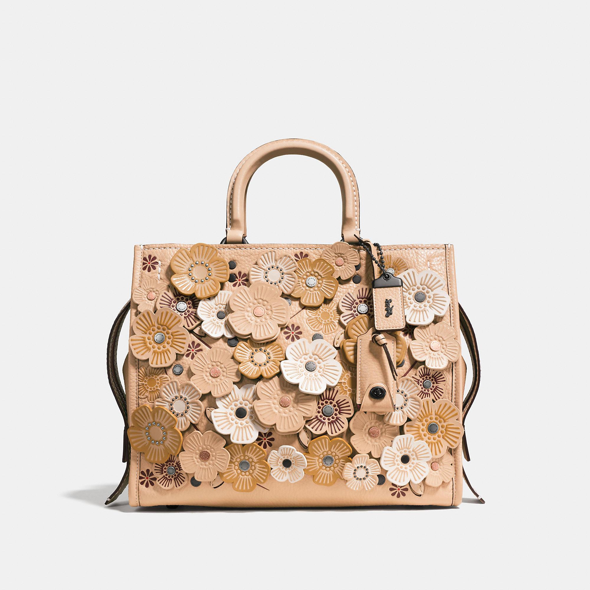 COACH Rogue In Pebble Leather With Tea Rose - Lyst
