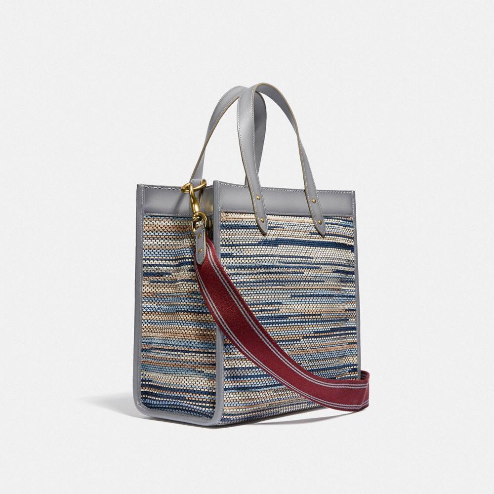 coach upwoven field tote