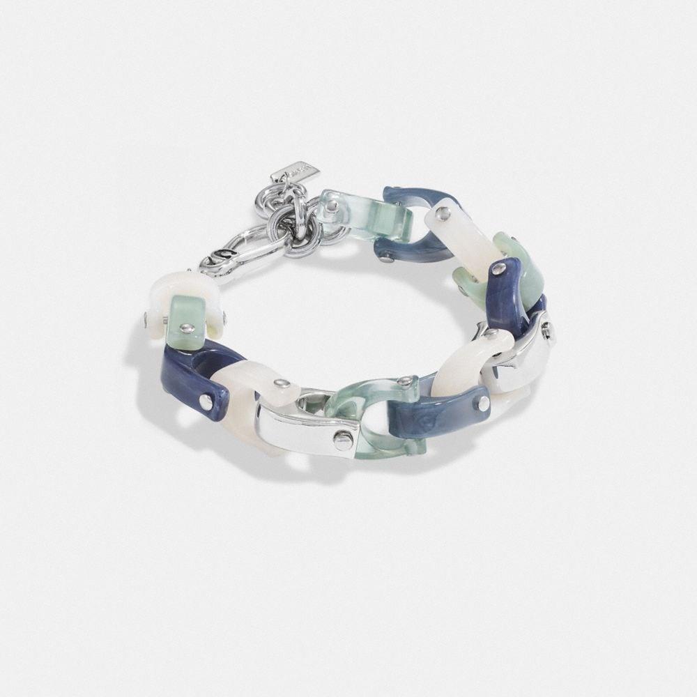 COACH Chunky Signature Link Bracelet in Blue Lyst