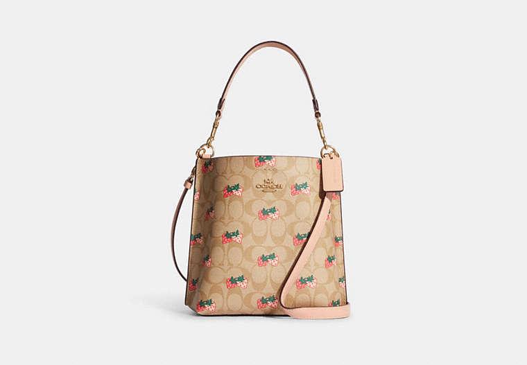 COACH Mollie Bucket Bag 22 With Strawberry Print Leather in Black Lyst UK