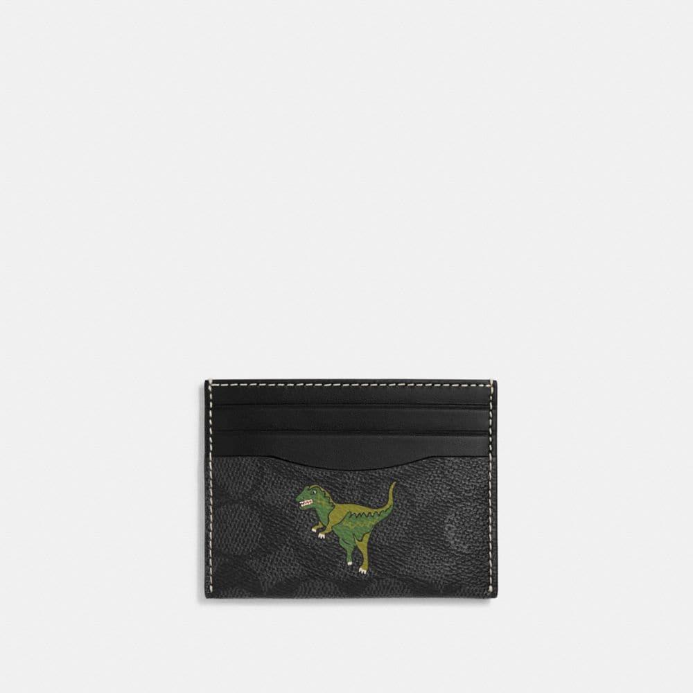 COACH Card Case In Signature Canvas With Rexy Print in Black for Men Lyst