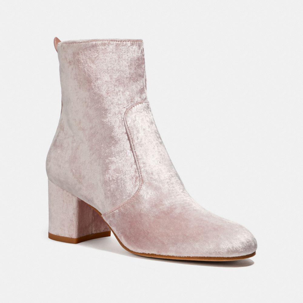 coach suede ankle bootie
