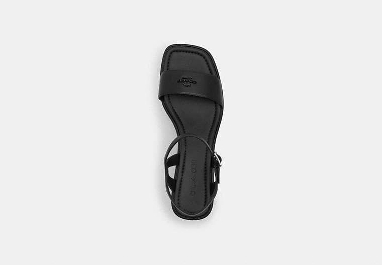 COACH Gale Wedge Sandal in Black | Lyst
