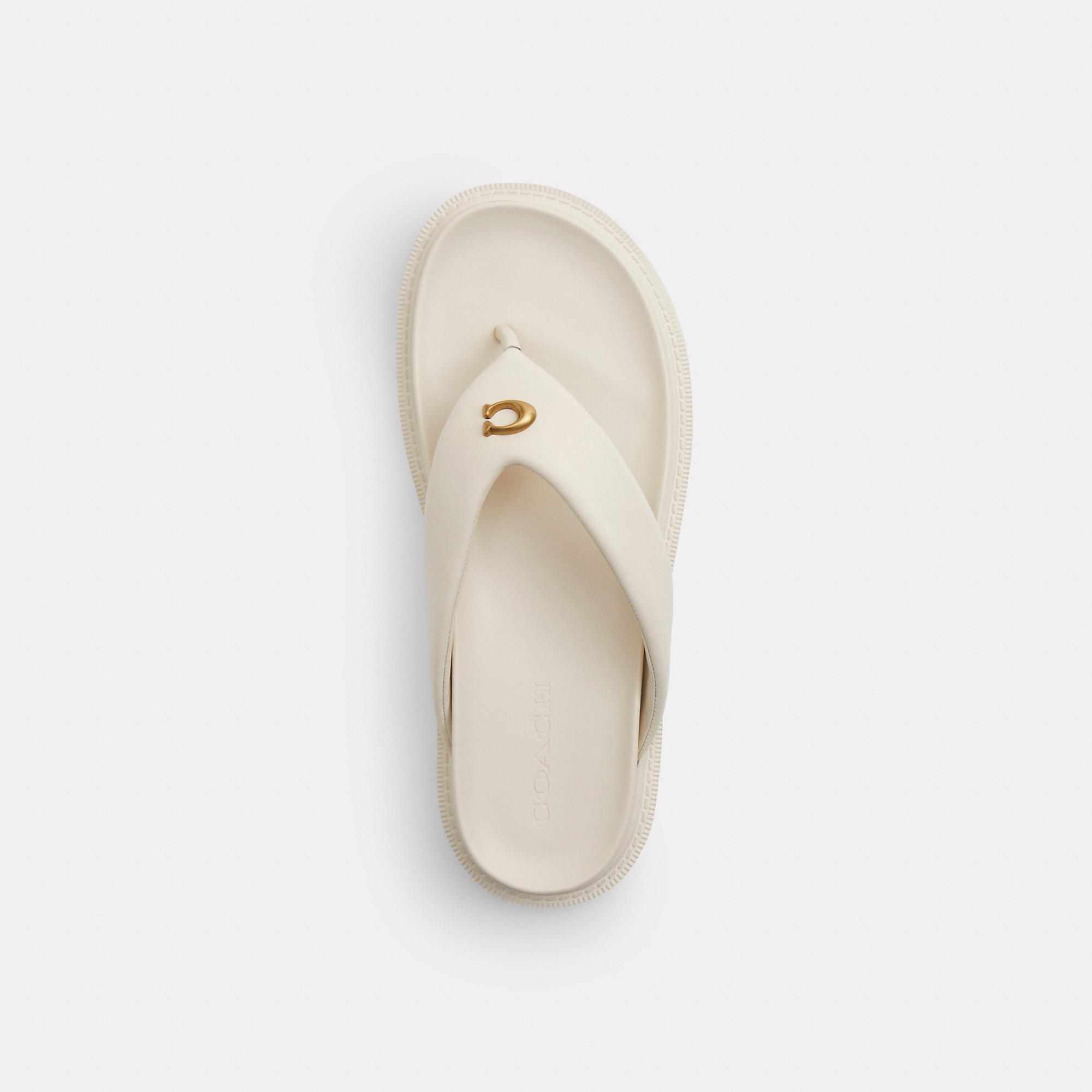 COACH Flip Flops in White | Lyst