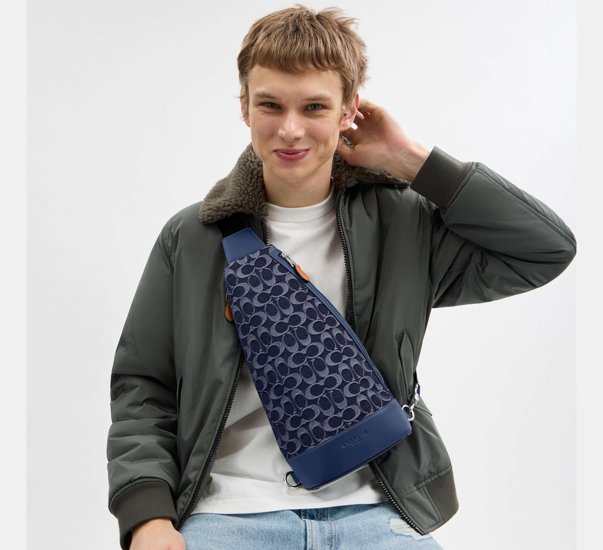 COACH Dominic Sling Pack in Blue for Men | Lyst UK