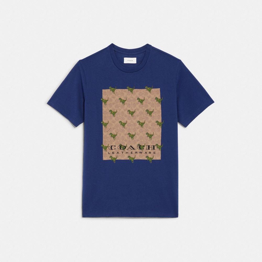 COACH Signature Rexy T Shirt In Organic Cotton in Blue for Men | Lyst