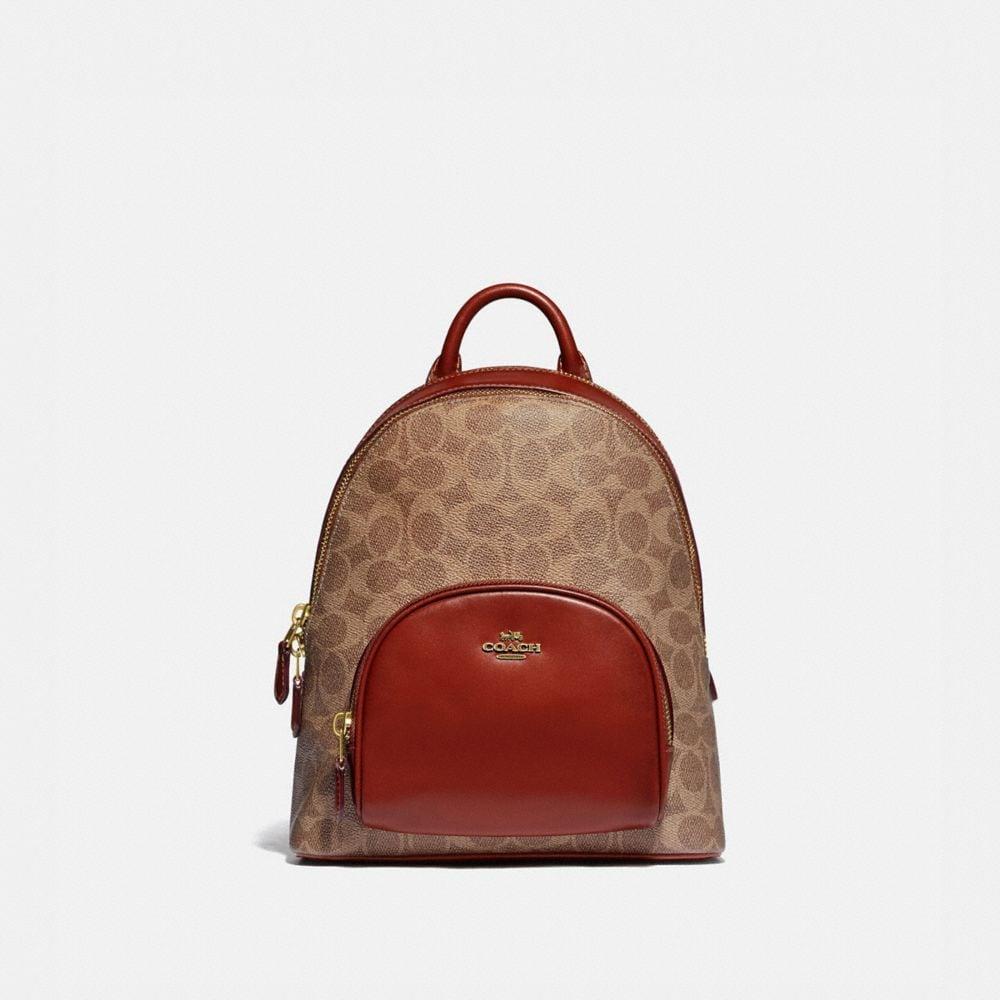 COACH Carrie Backpack 23 In Signature Canvas in Brown | Lyst