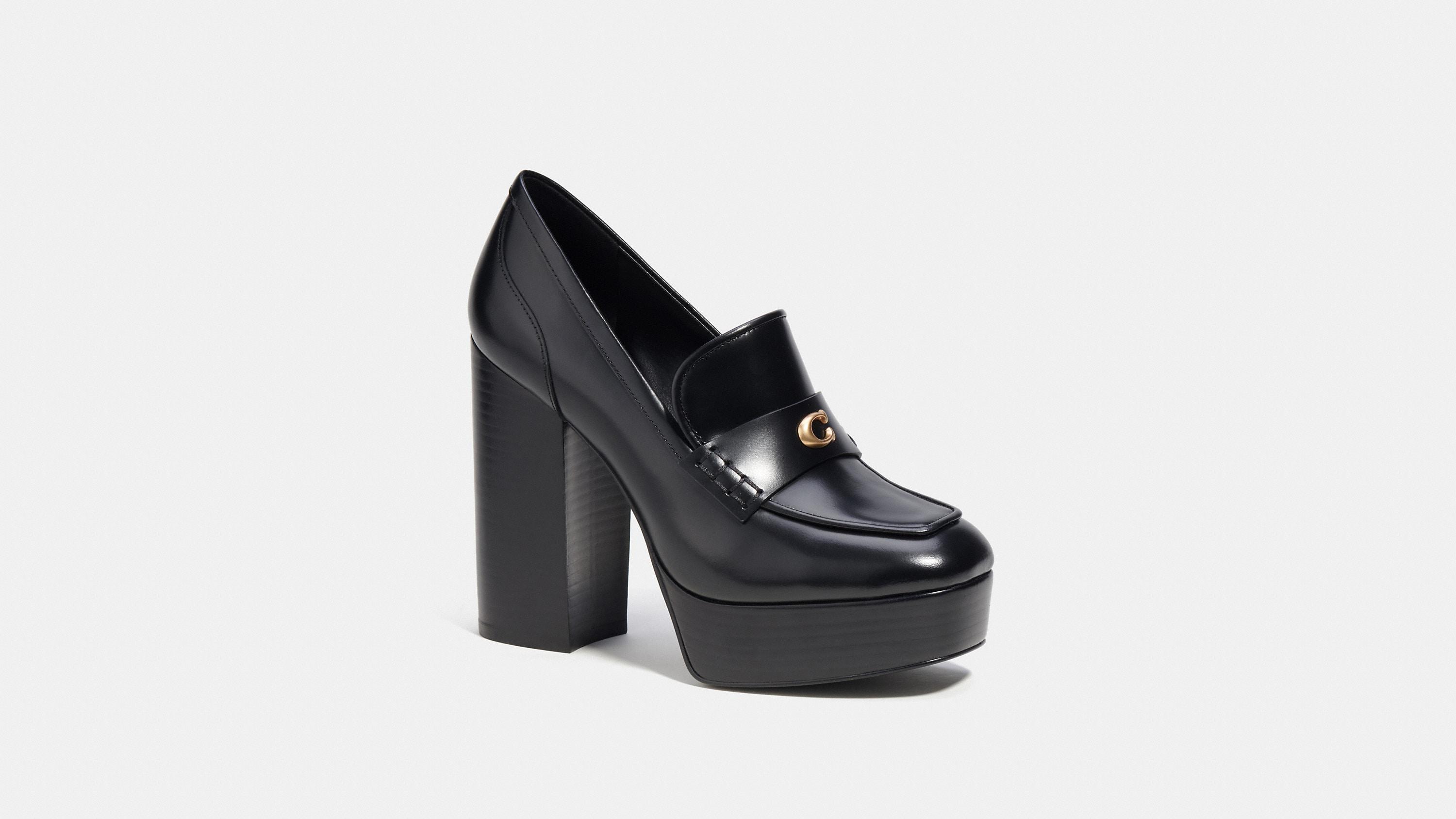 COACH Ilyse Platform Loafer in Black Lyst UK