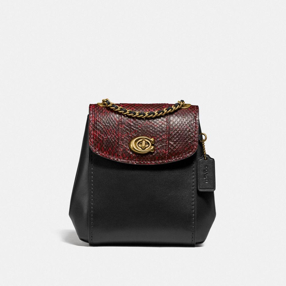 coach parker 16 backpack black