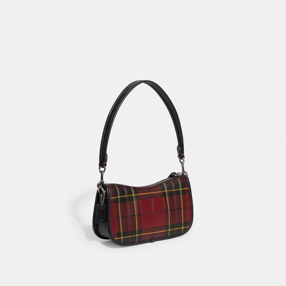 COACH Swinger 20 With Plaid Print in Red | Lyst