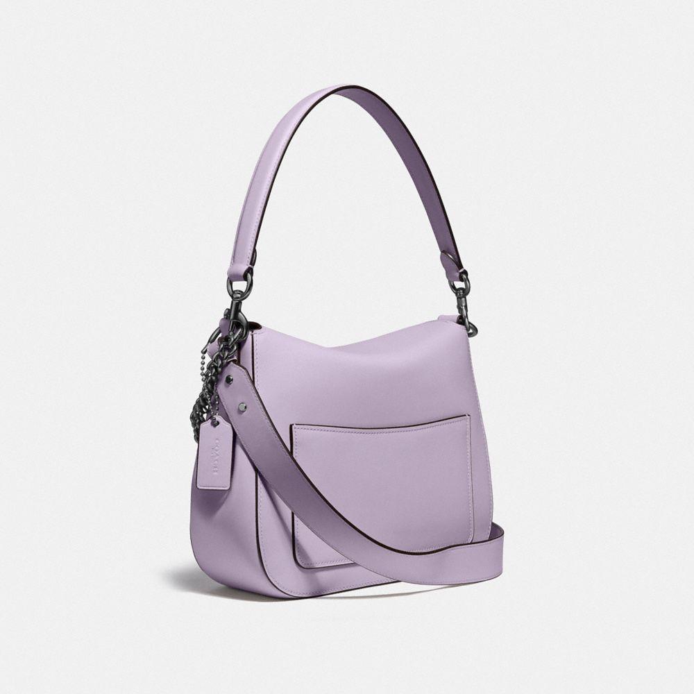 COACH Leather Signature Chain Hobo in Pewter/Soft Lilac (Purple) | Lyst
