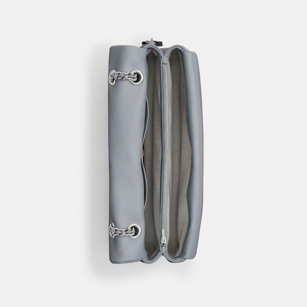 Teri Shoulder Bag In Silver Metallic With Signature Quilting