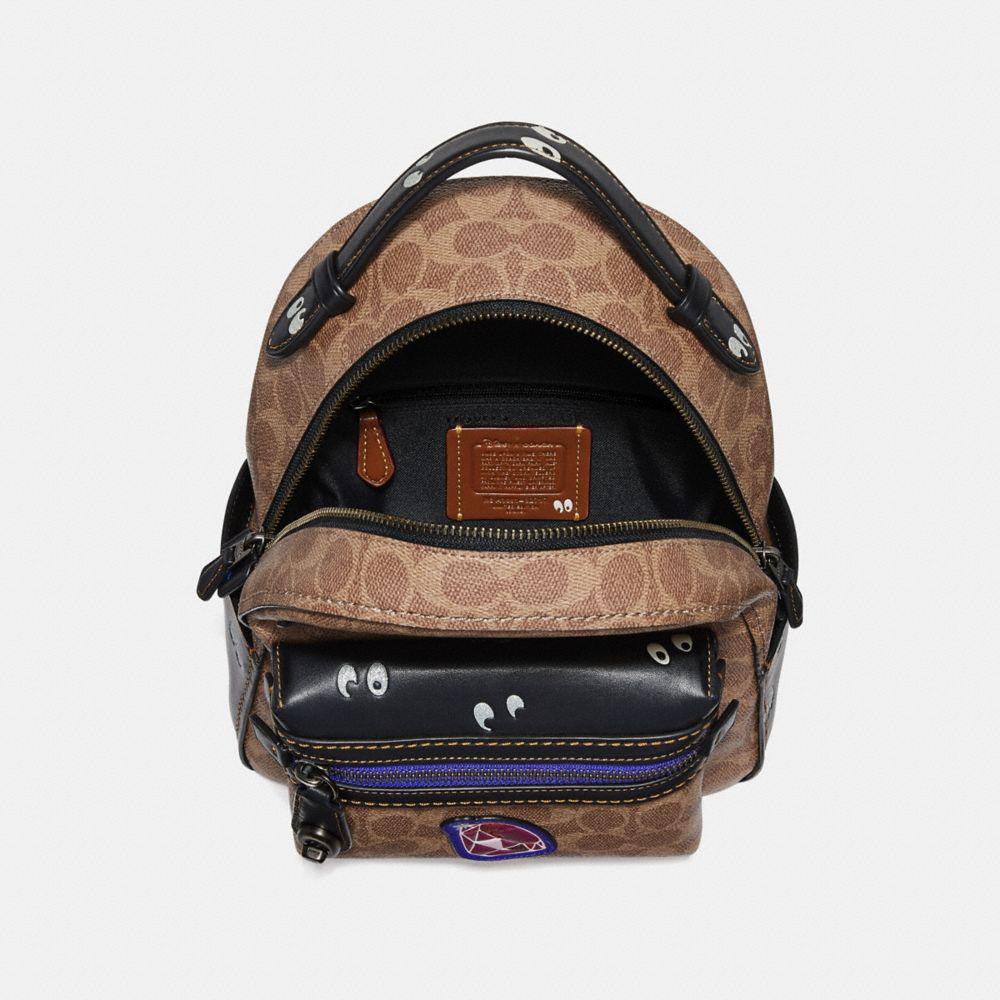 campus backpack 23 in signature canvas with coach patch