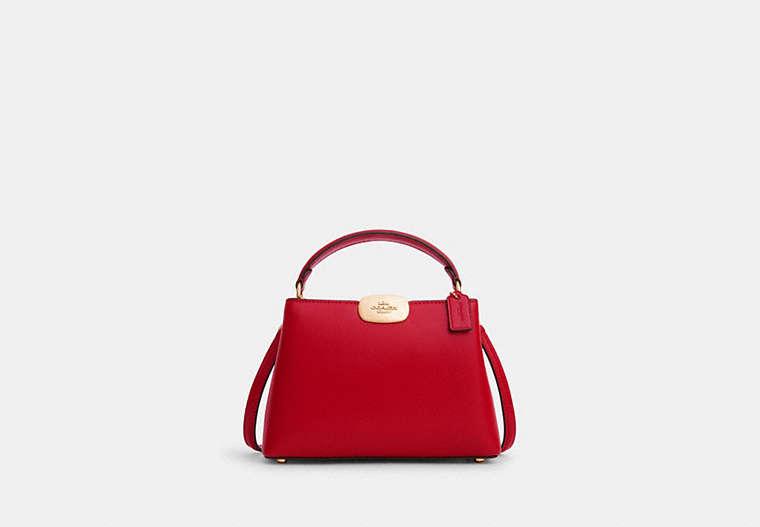 COACH Leather Mini Carryall Bag in Red Lyst