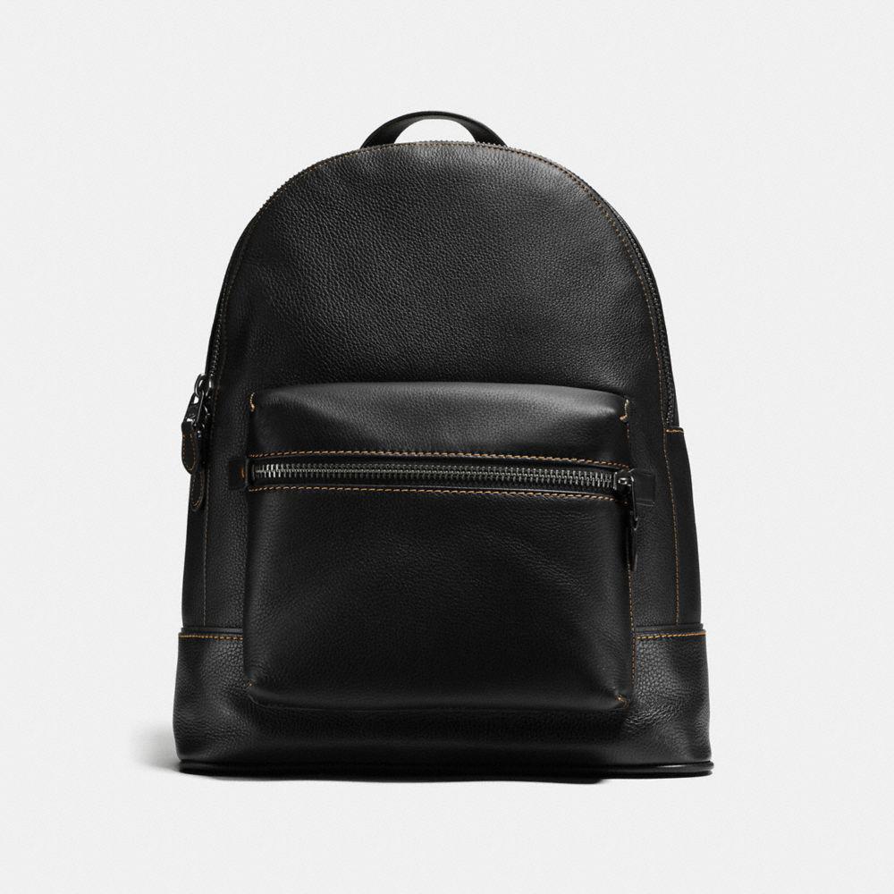 COACH League Backpack In Glovetanned Pebble Leather in Light Antique