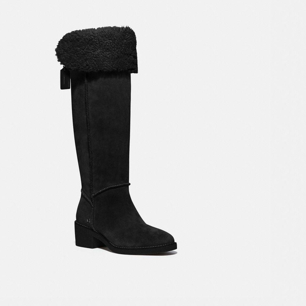 coach winter boots black