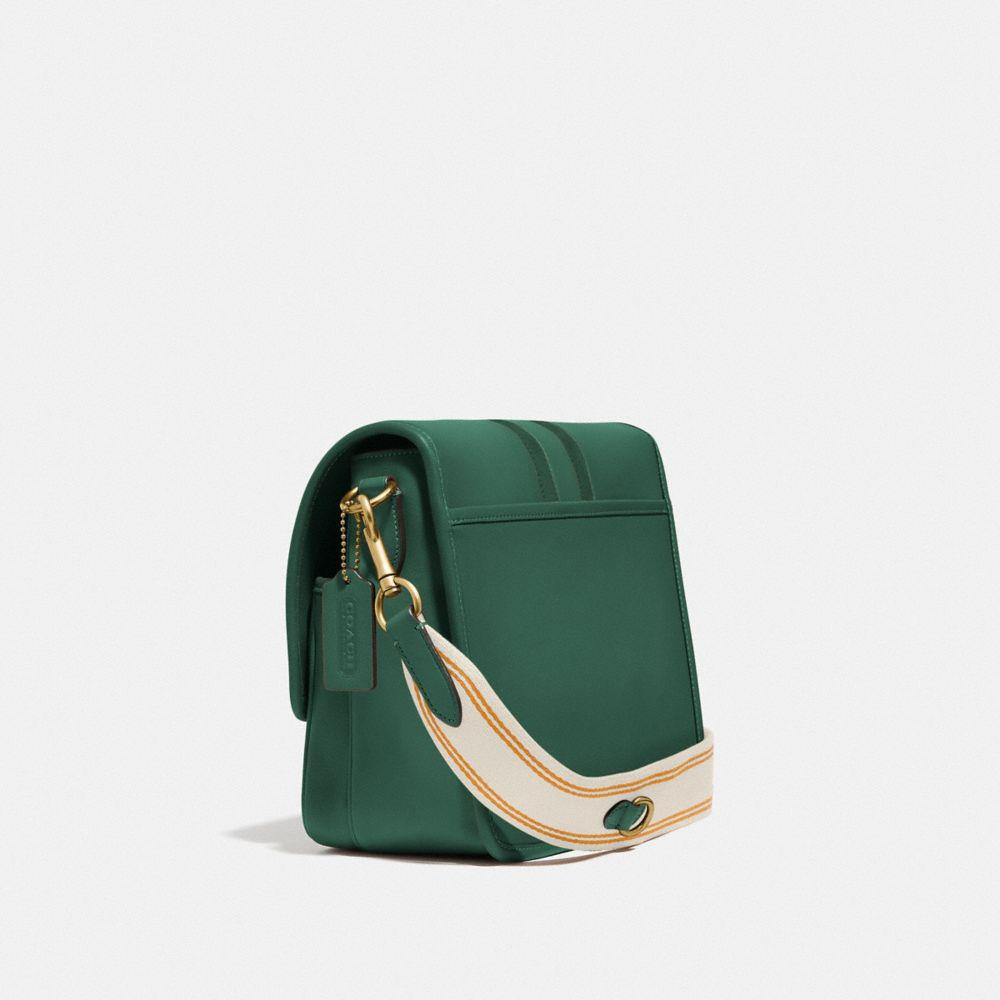 COACH Map Bag With Varsity Stripe in Green for Men