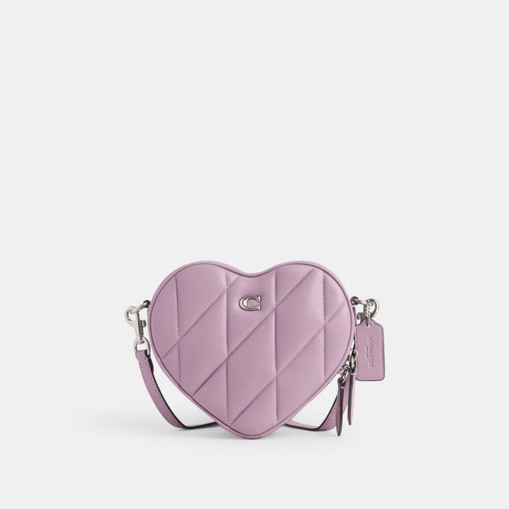 COACH Heart Crossbody With Quilting in Purple