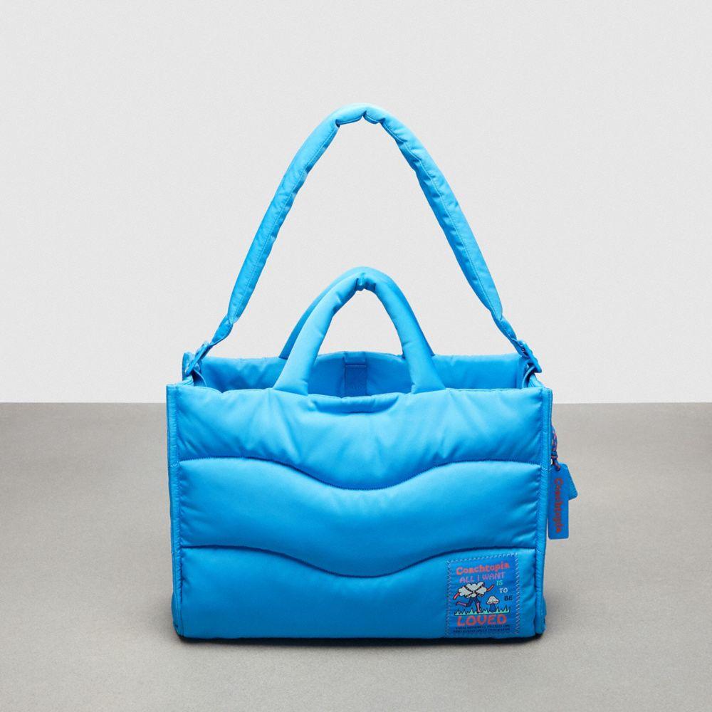 COACH Topia Loop Tote With Wavy Quilting in Blue | Lyst