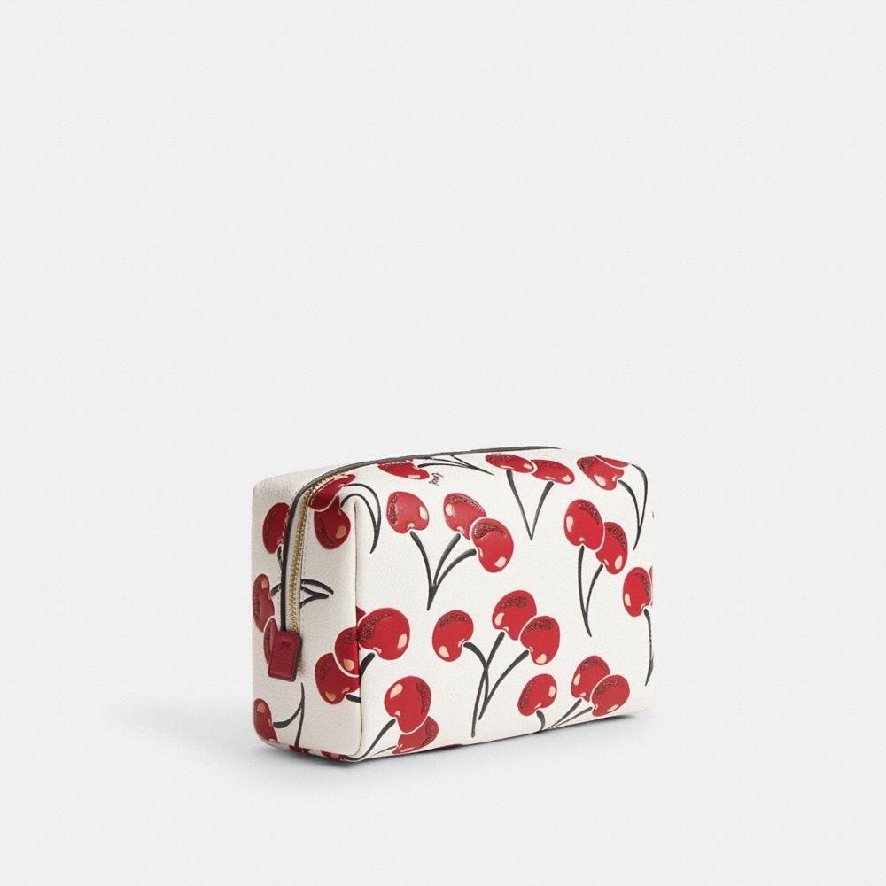 COACH Essential Cosmetic Pouch With Cherry Print in Red | Lyst