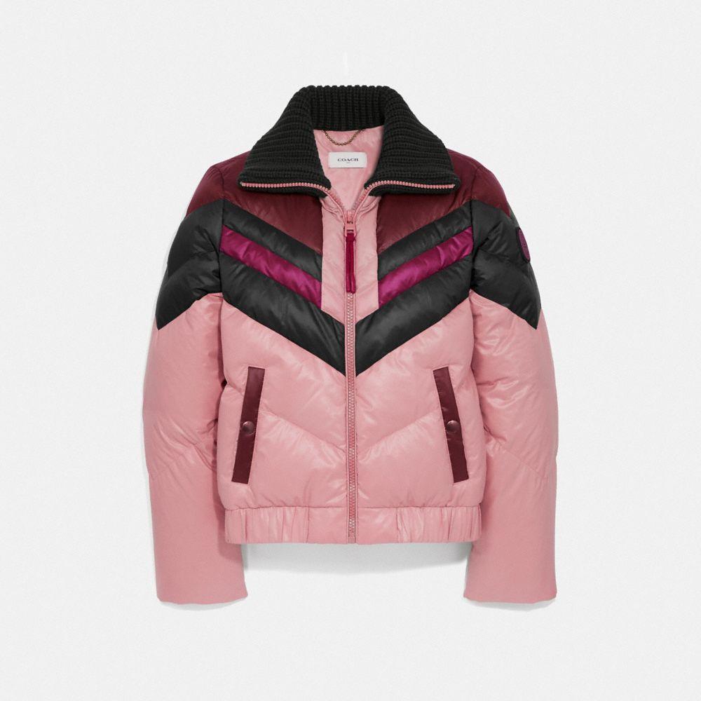 pink coach jacket womens