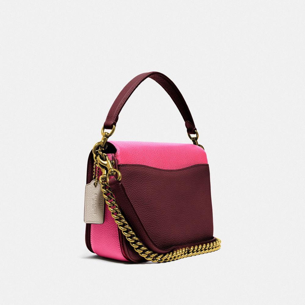 COACH Leather Cassie Crossbody 19 In Colorblock in Pink | Lyst